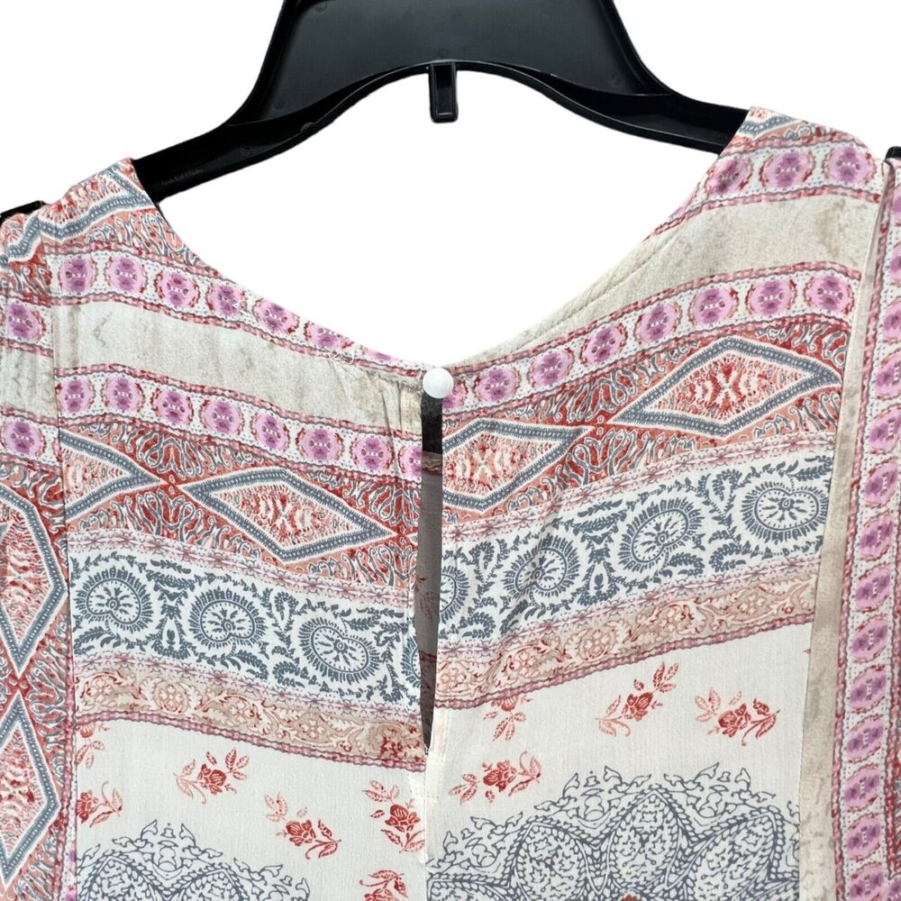 Altar'd State Dress sz L pastels Bandana Print Sleeveless Flowy Boho Western XL? - Picture 7 of 14